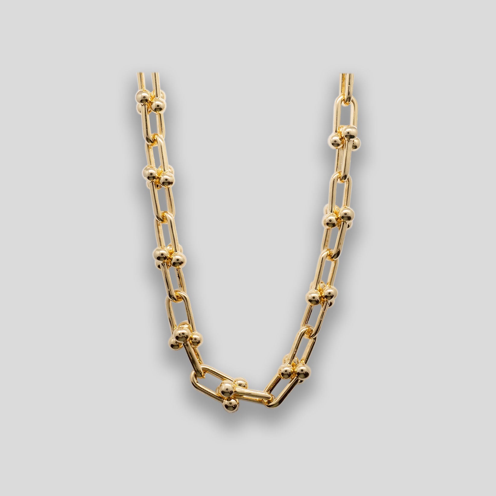 Ball & Chain Necklace - Gold