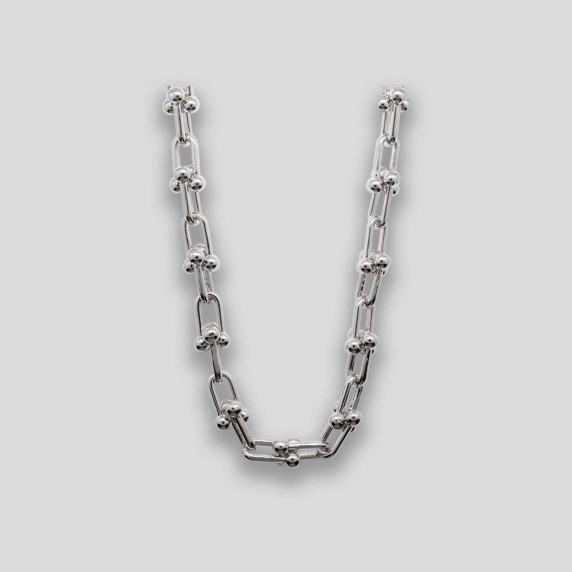 Ball & Chain Necklace - Silver