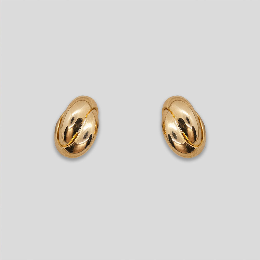 Ball Hug Earrings - Gold