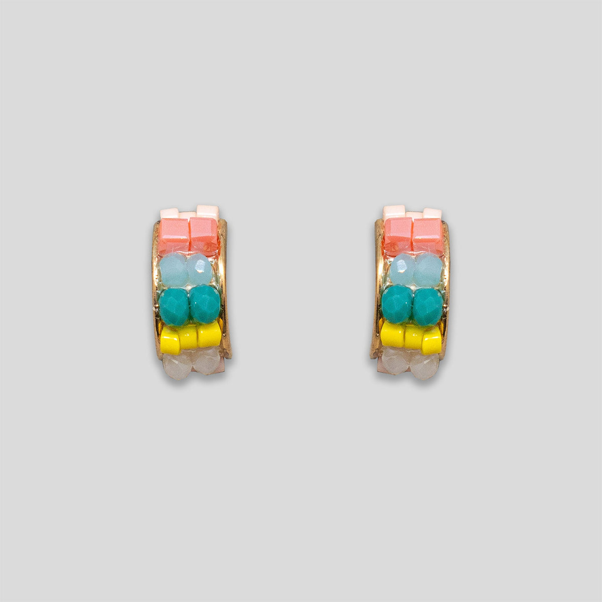 Beaded Arch Studs - Rainbow