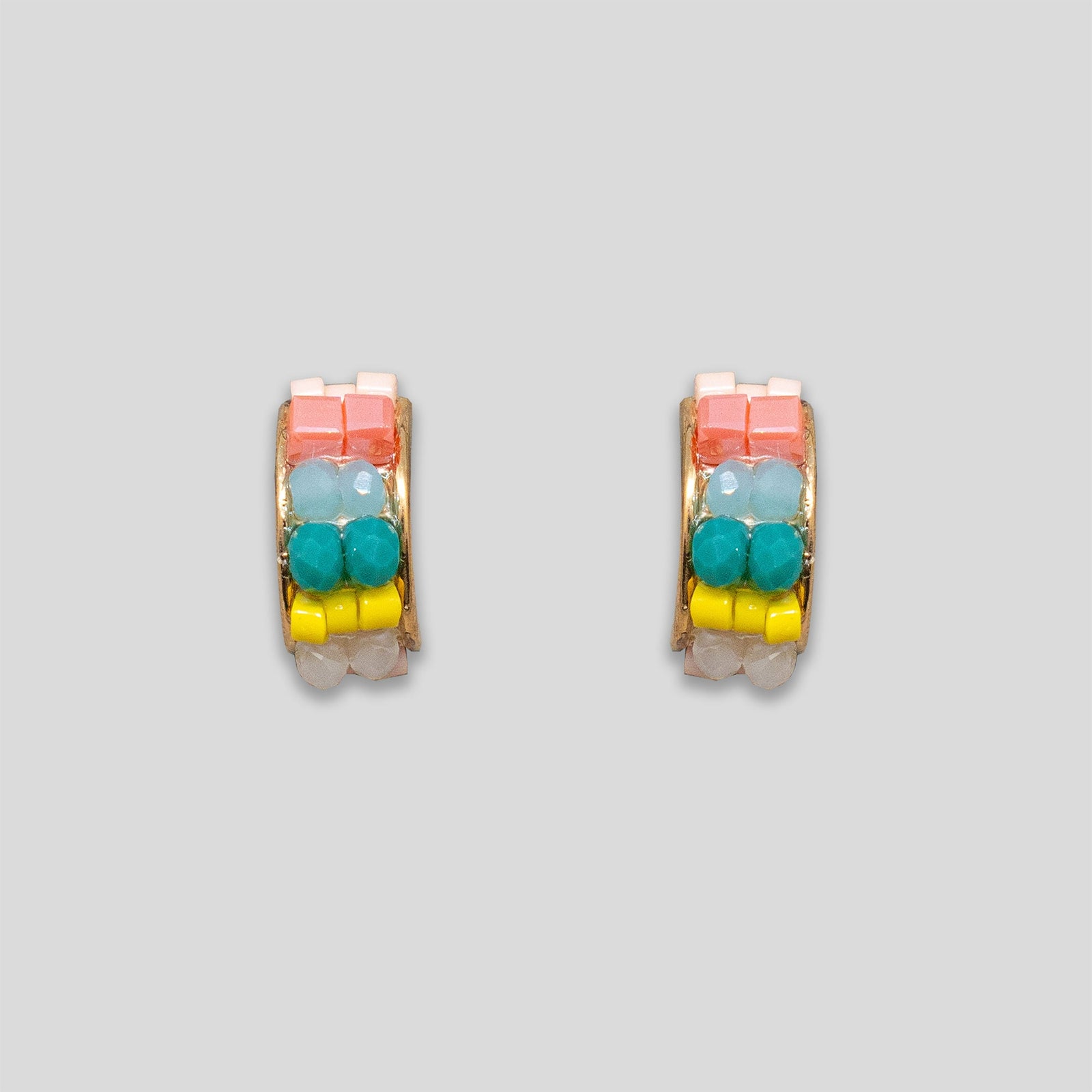 Beaded Arch Studs - Rainbow