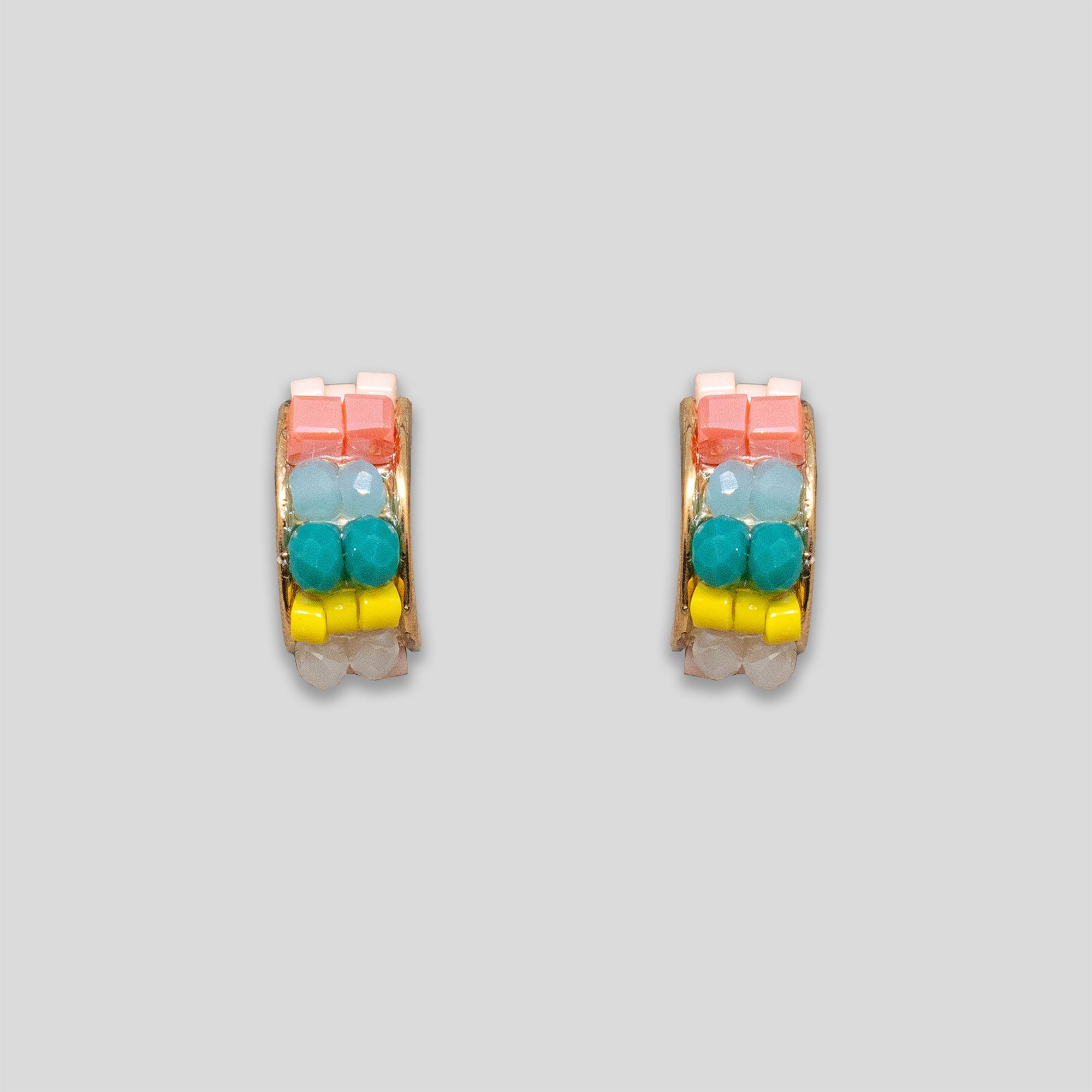 Beaded Arch Studs - Rainbow