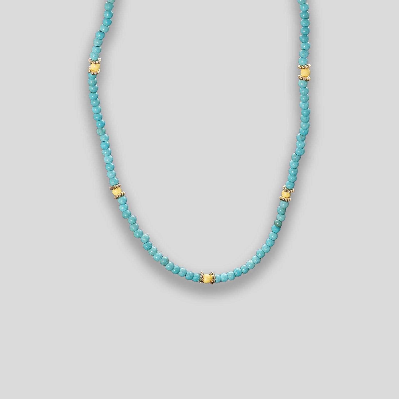 Beaded Segment Necklace - Blue