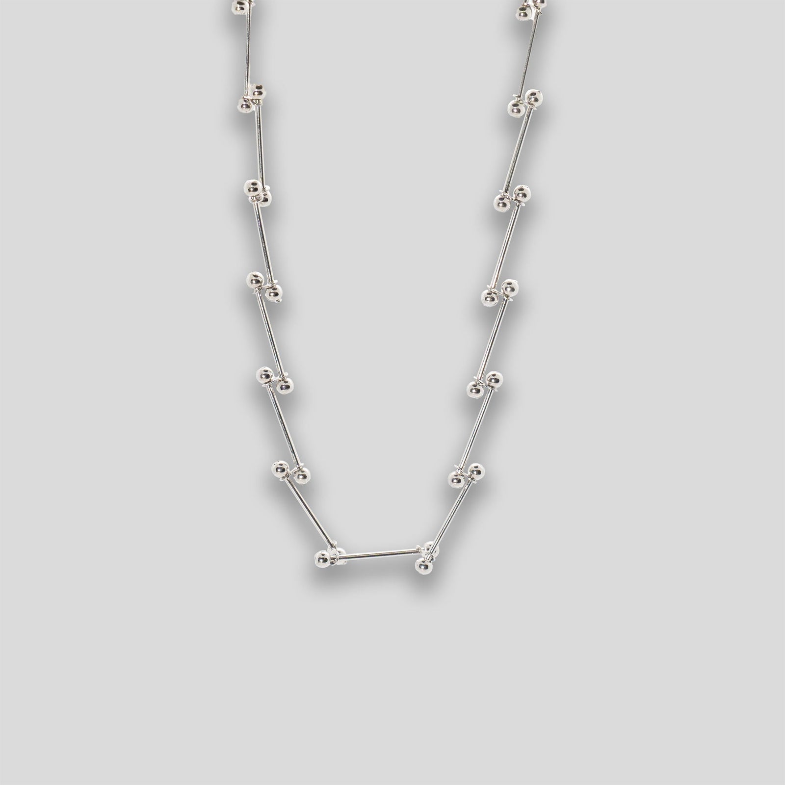 Bone Chain Necklace - Silver