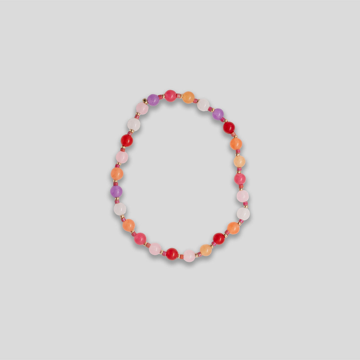 BubblegCC Beaded Bracelet - Red/Pink