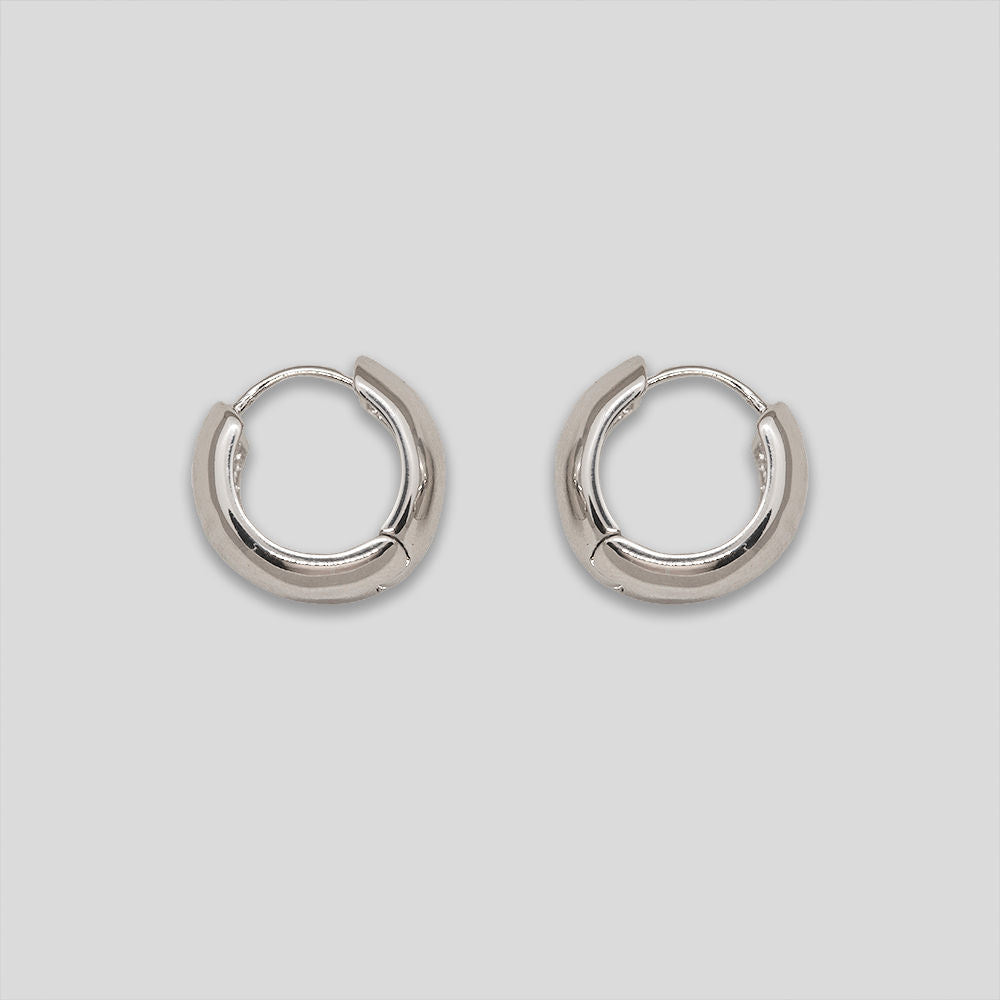 Chunky Small Hoops - Silver