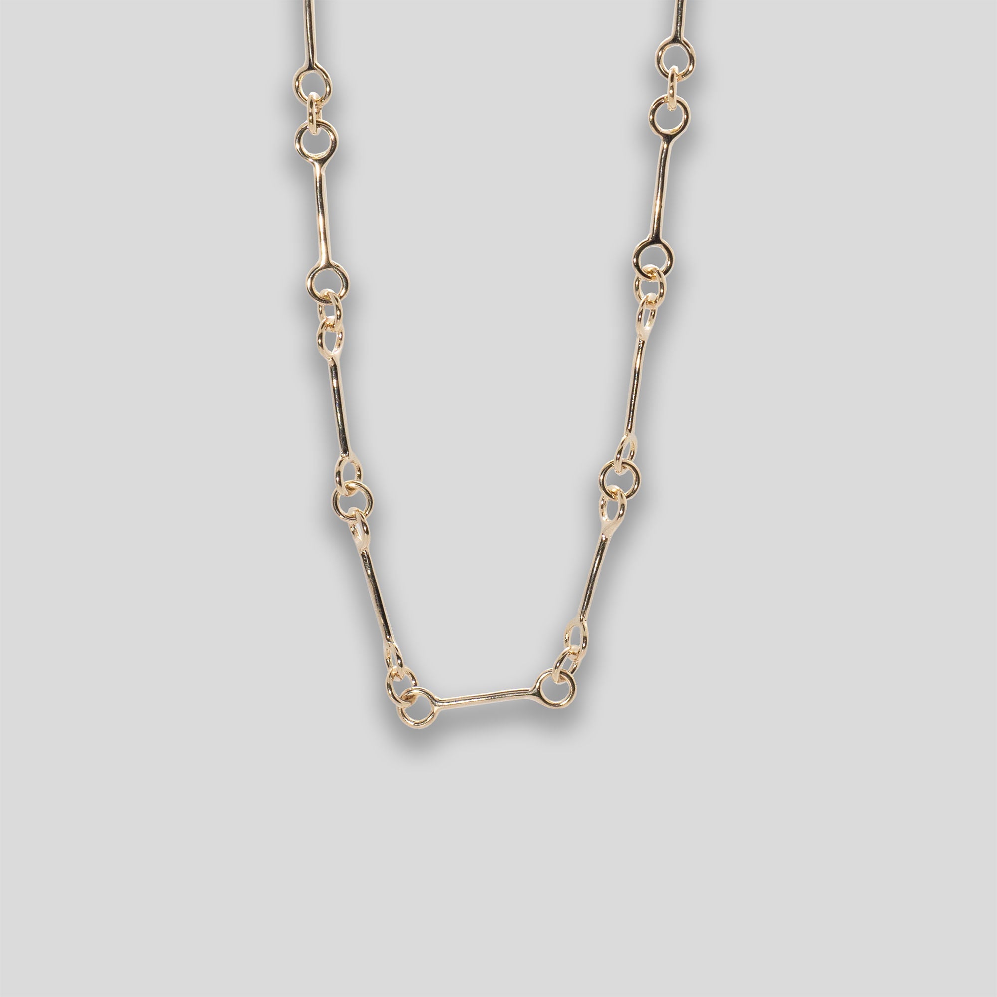 Circle Stick Chain Necklace - Gold