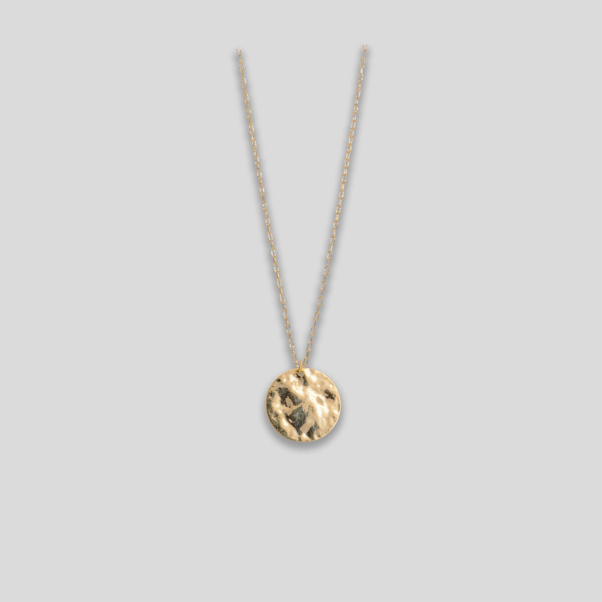 Coin &amp; Chain Double Necklace - Gold