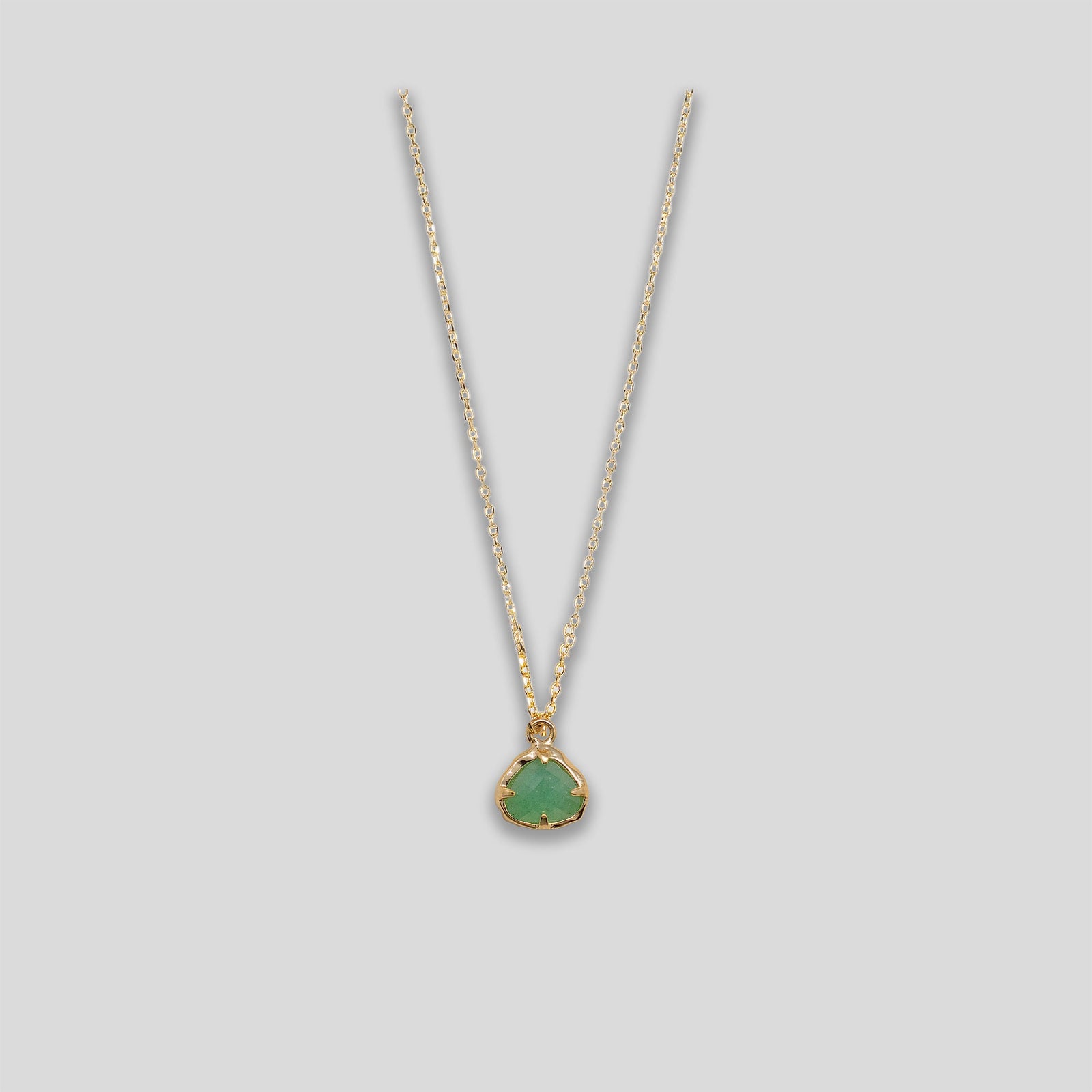 Droplet Necklace - Gold/Mint