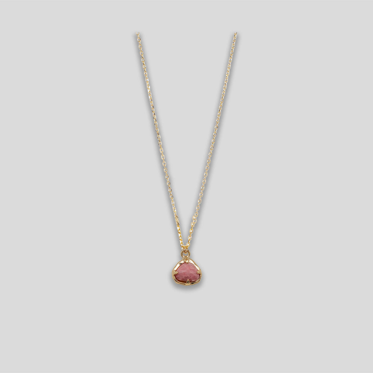 Droplet Necklace - Gold/Pink