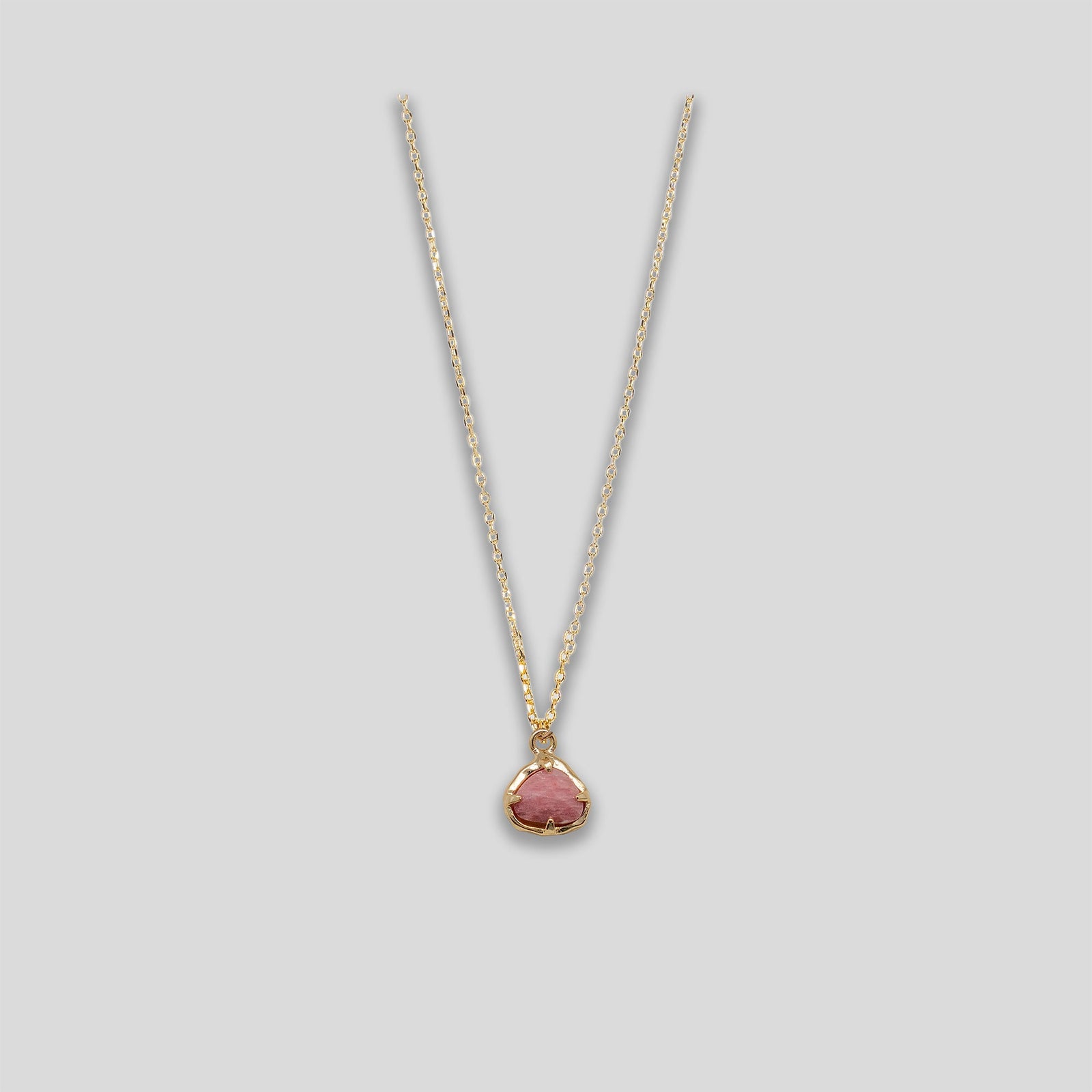 Droplet Necklace - Gold/Pink