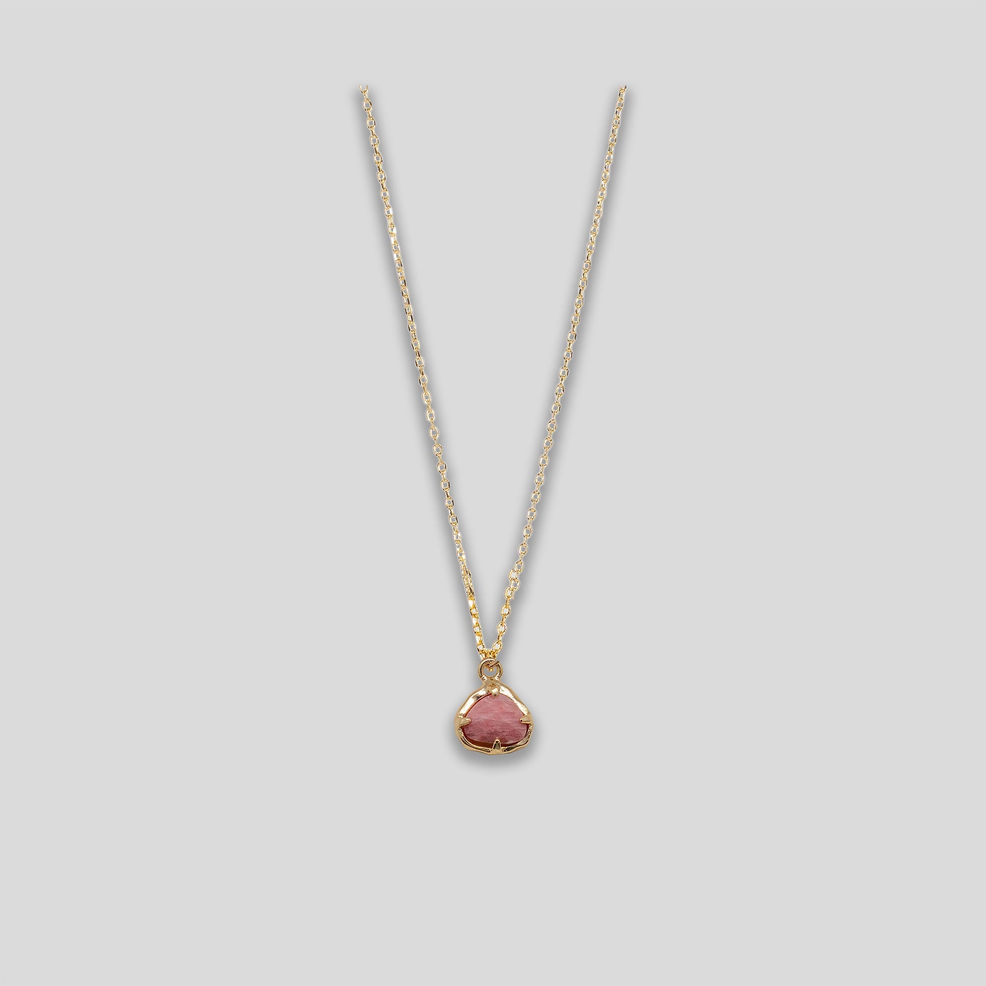 Droplet Necklace - Gold/Pink