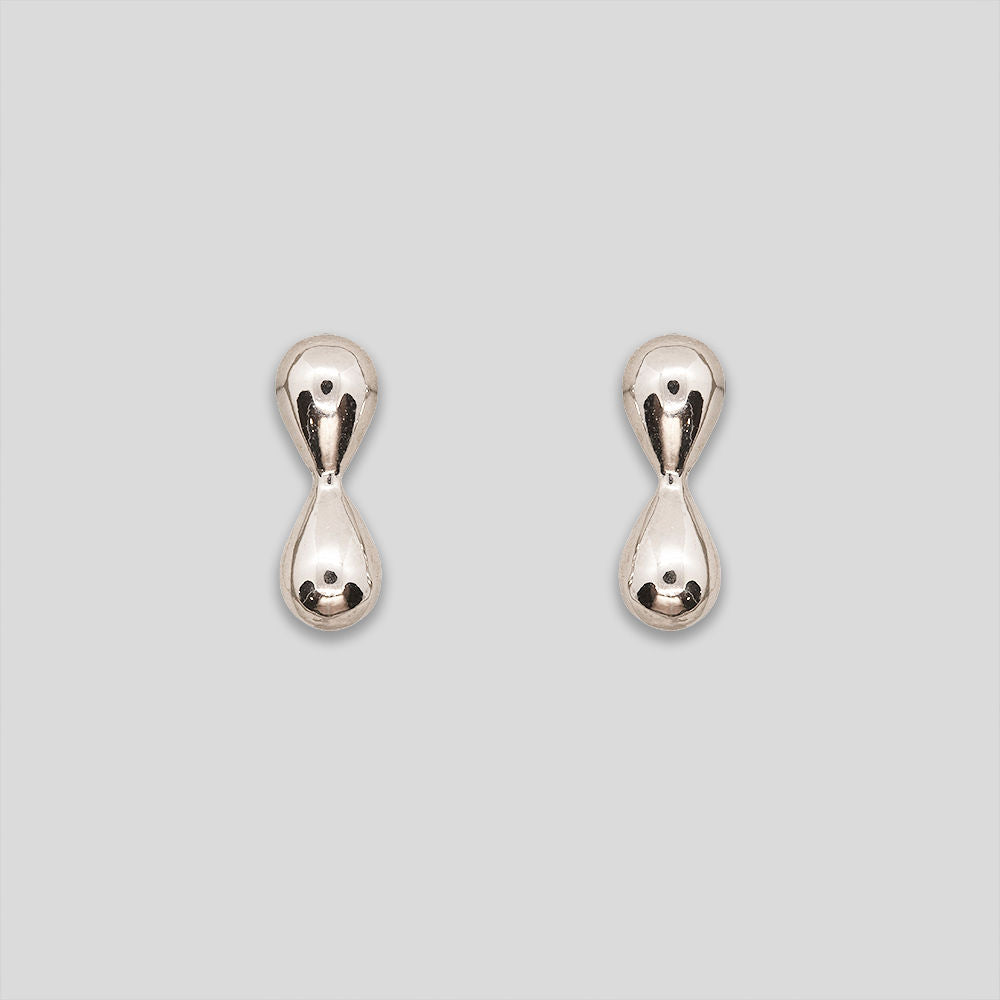 Eternity Teardrop Studs - Silver