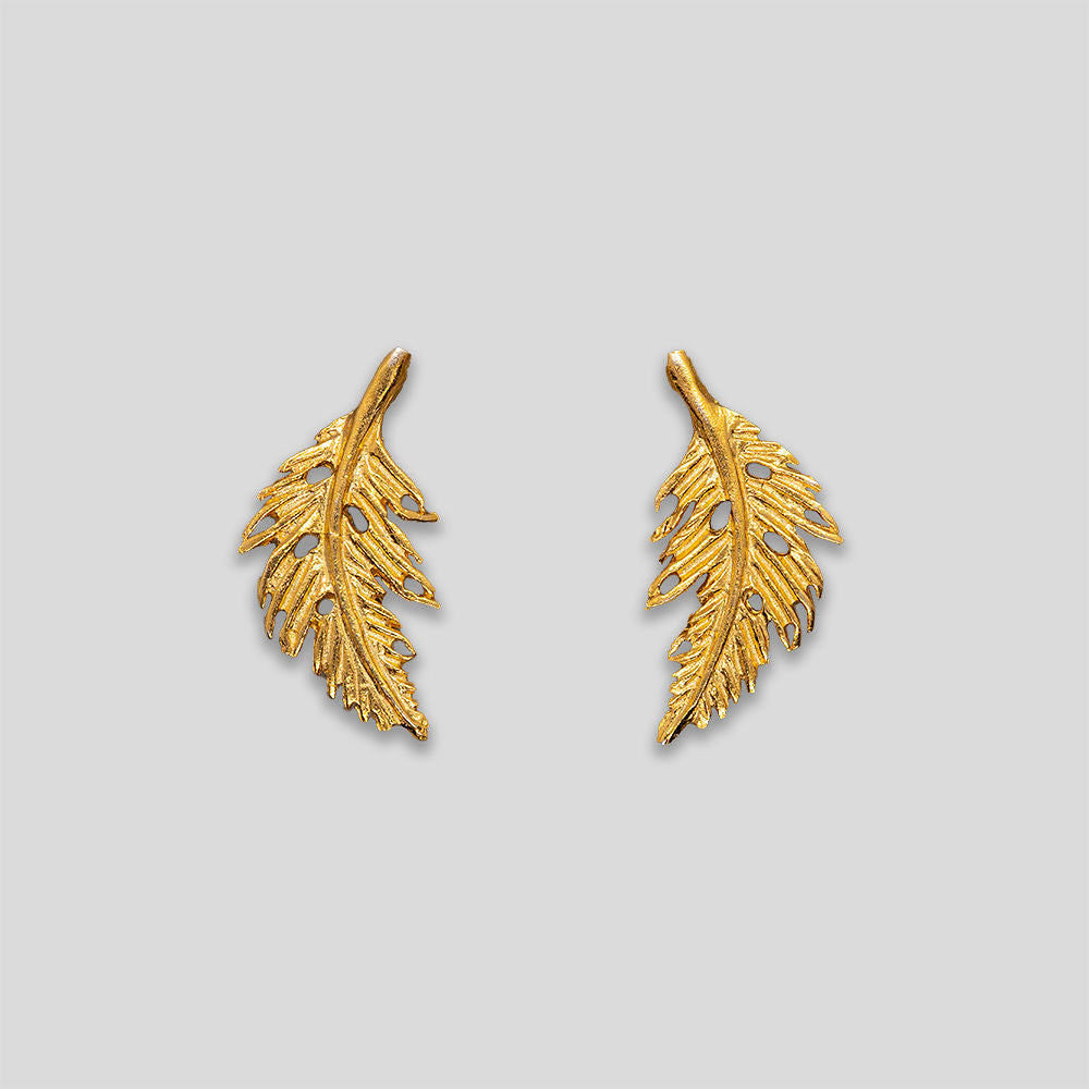 Feather Studs - Gold