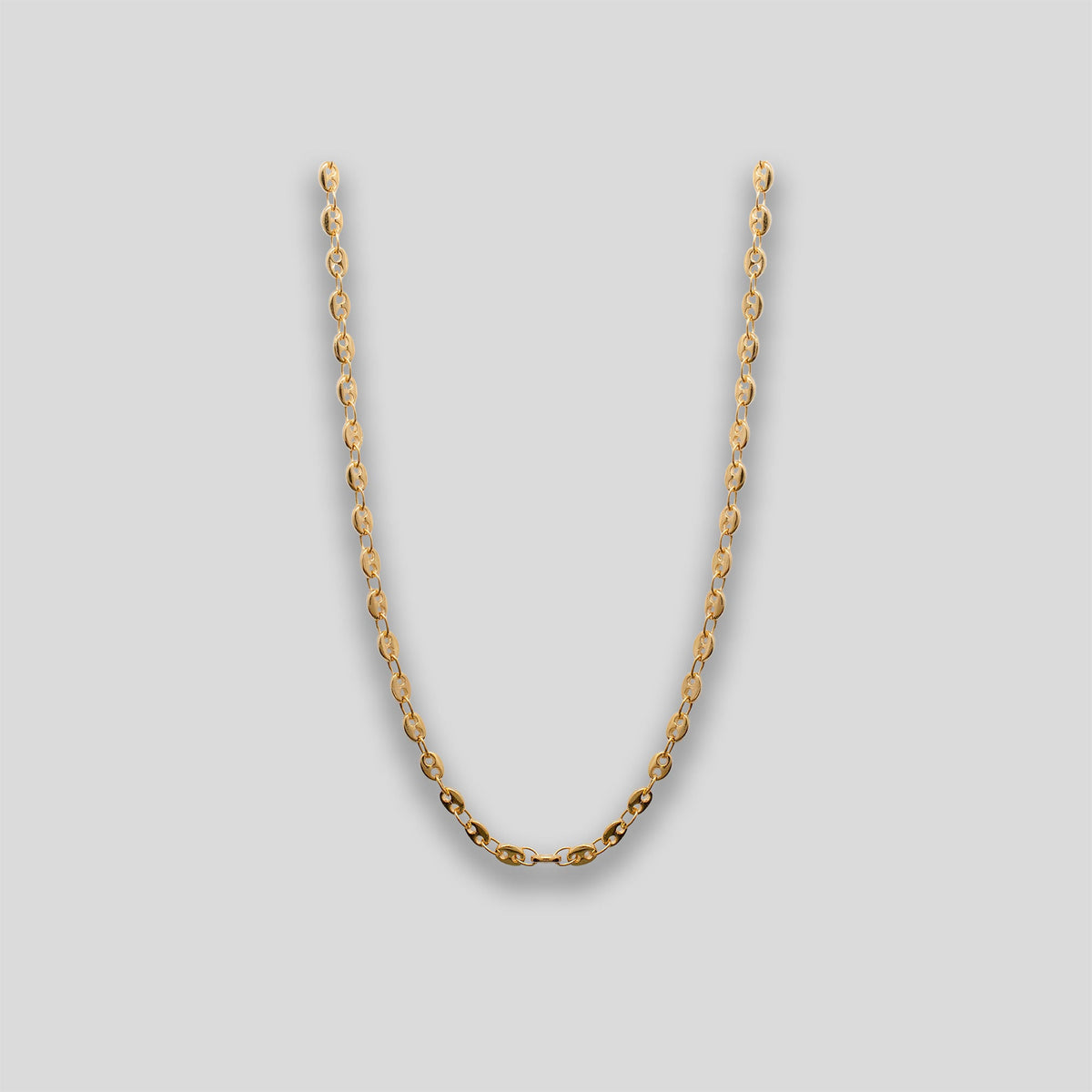 Fine Button Chain Necklace - Gold