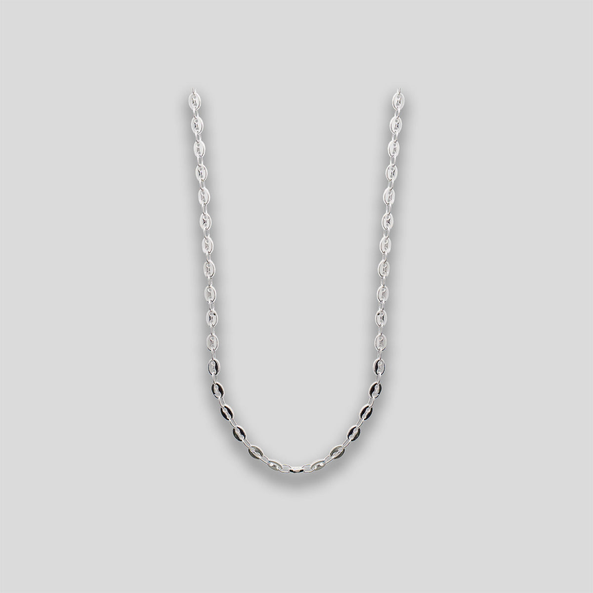 Fine Button Chain Necklace - Silver