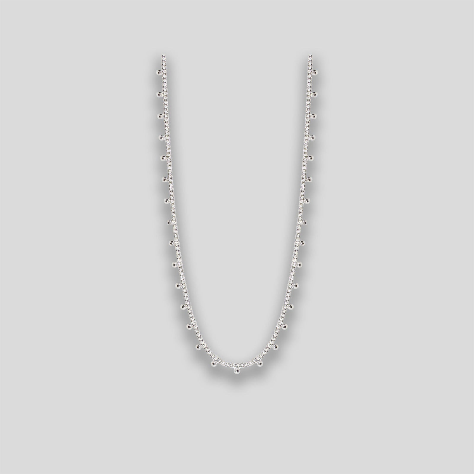 Fine Droplet Necklace - Silver