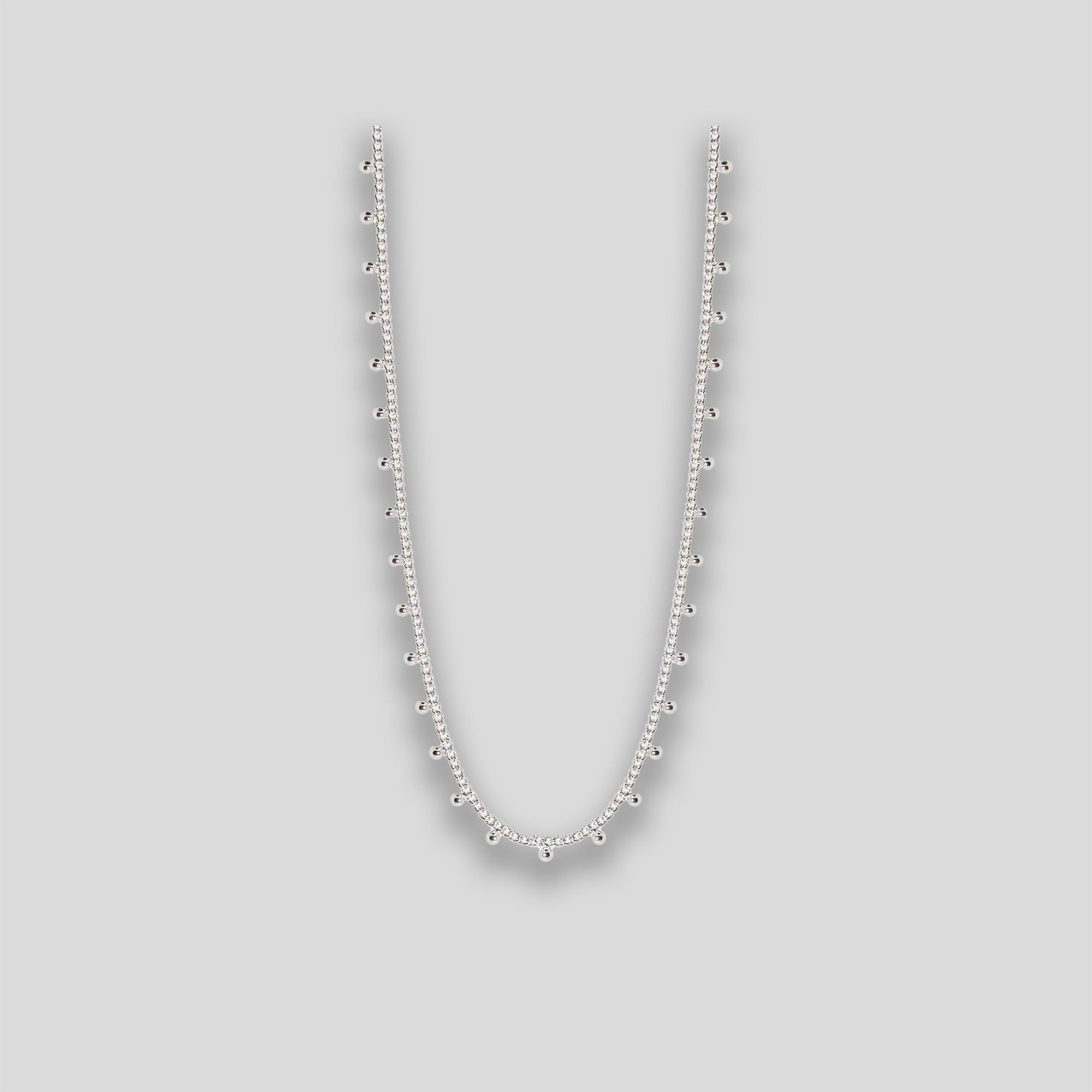 Fine Droplet Necklace - Silver