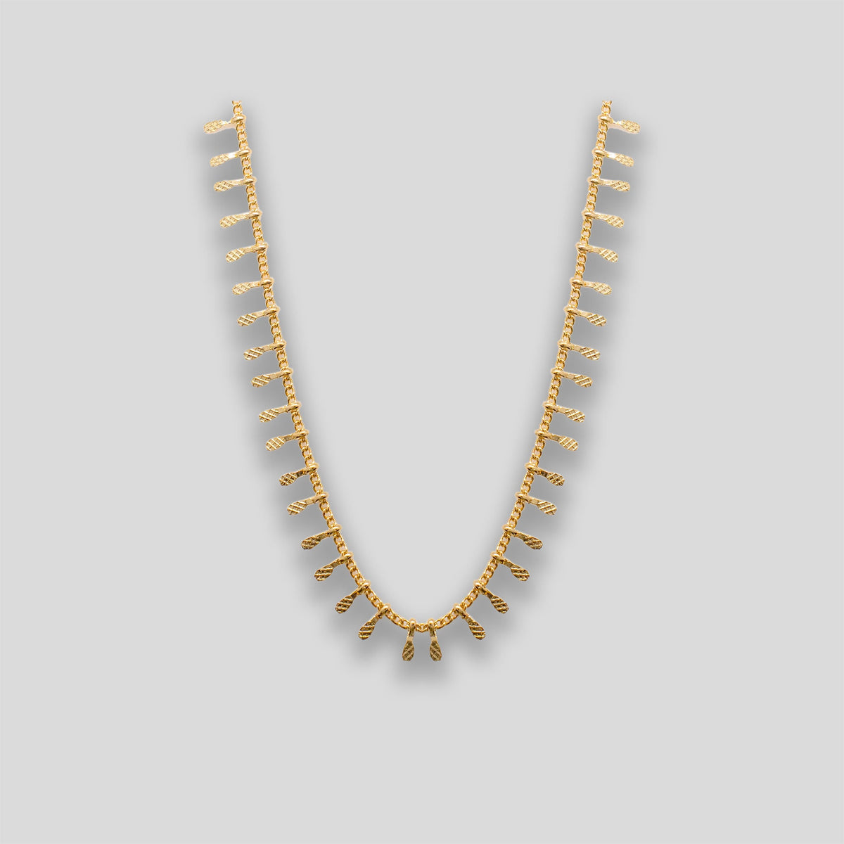 Fine Tab Necklace - Gold