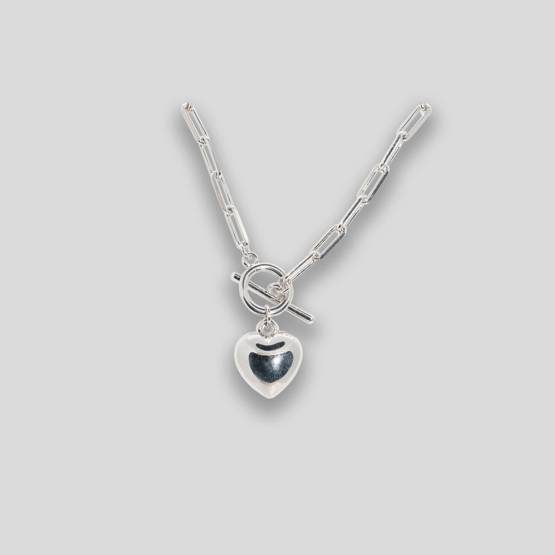 Heart Chain Bracelet - Silver