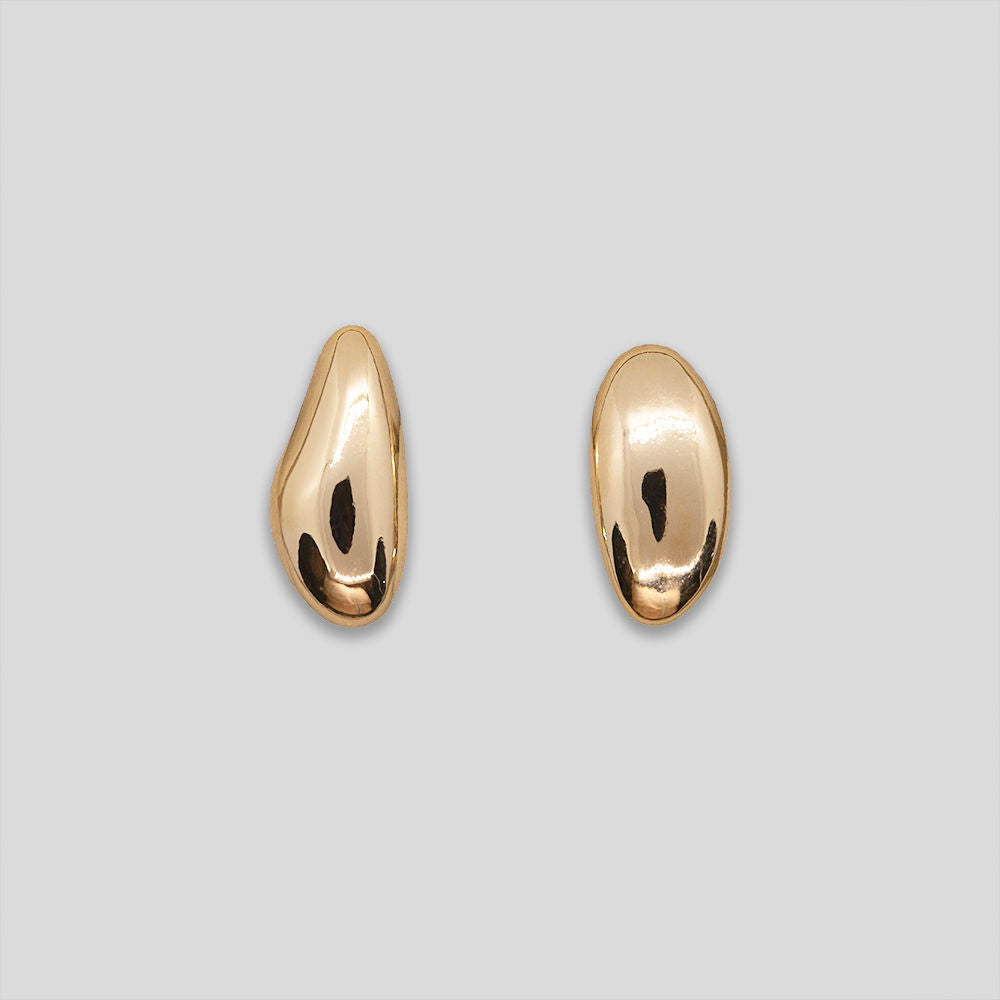 Irregular Droplet Studs - Gold