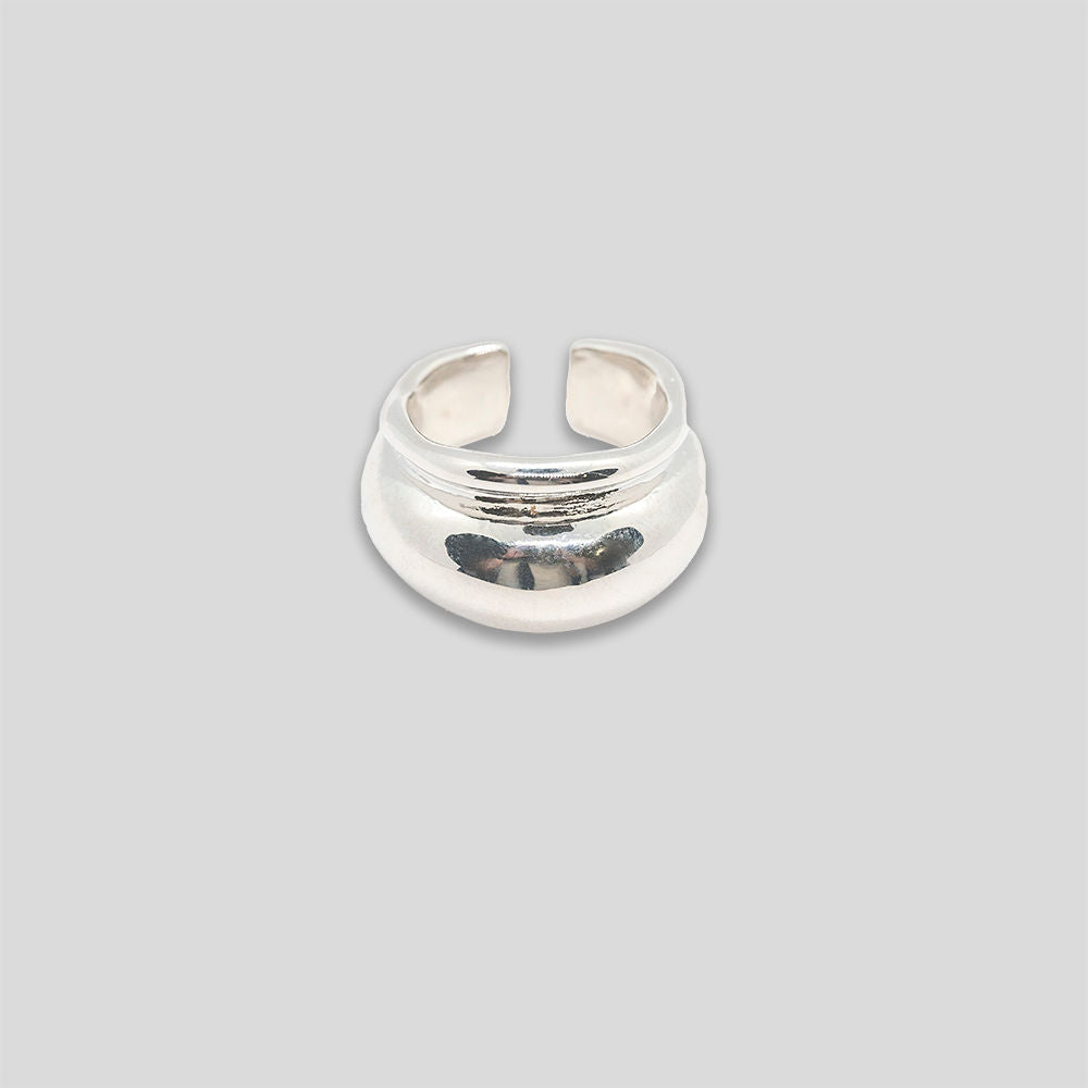 Large Double Band Ring - Silver