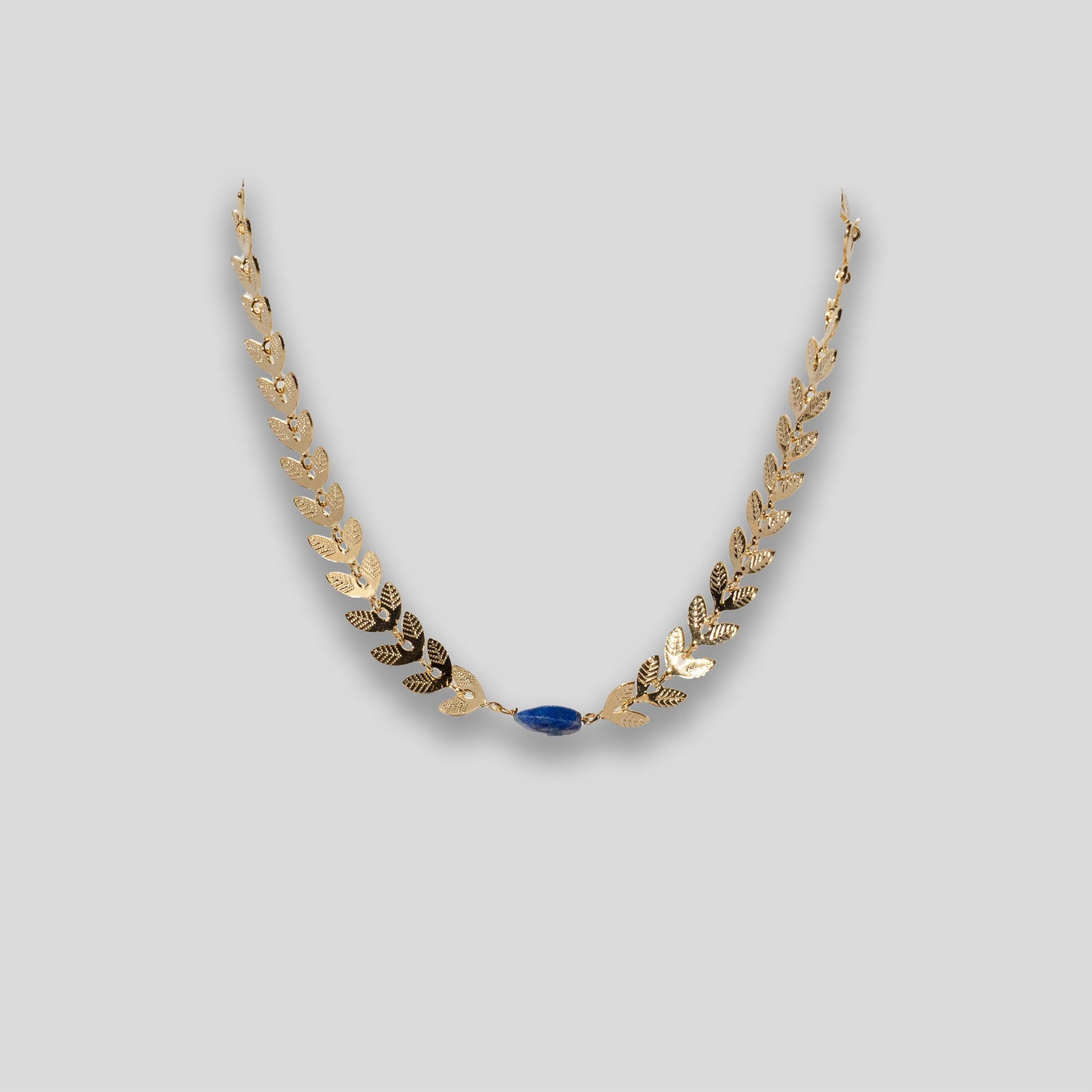 Laurel Leaf Bracelet - Gold/Blue