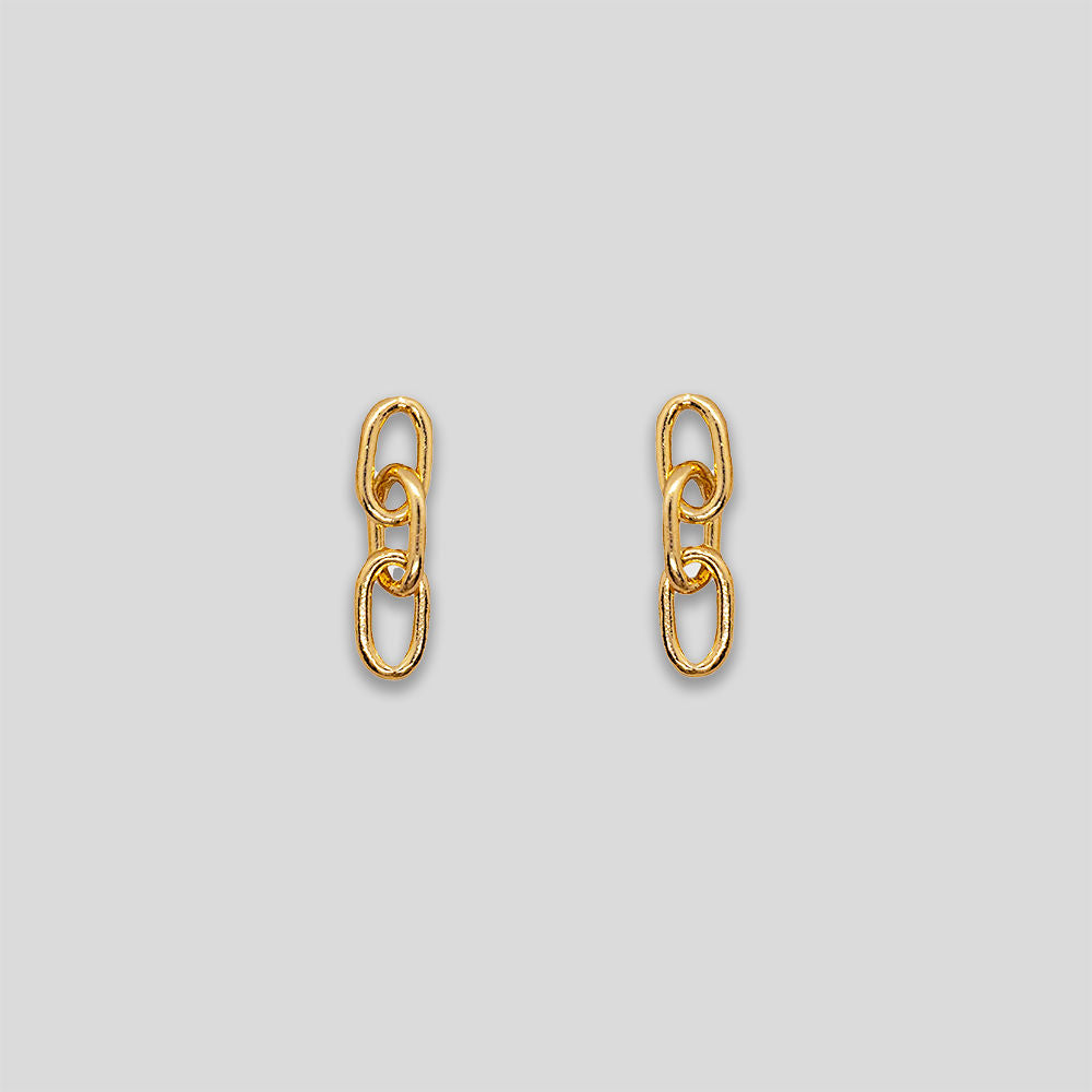 Mini Chain Studs - Gold