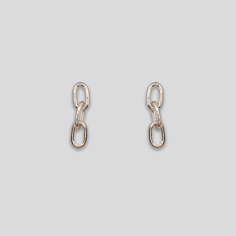 Mini Chain Studs - Silver