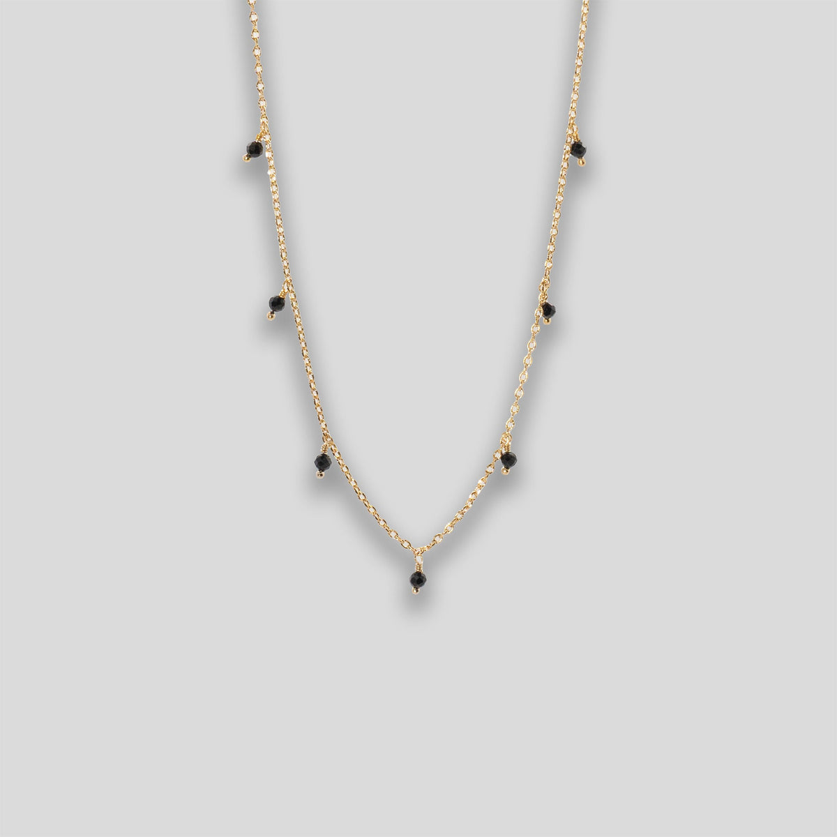 Mini Droplets Necklace - Gold/Black