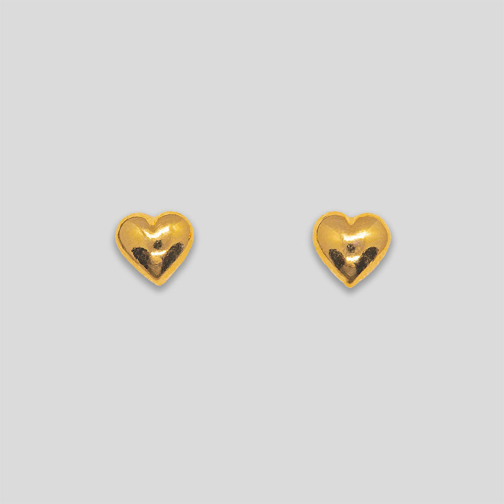 Mini Heart Studs - Gold