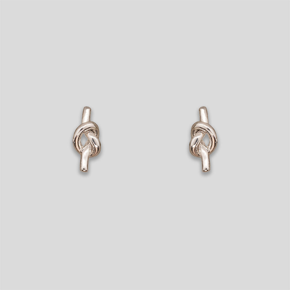 Mini Knot Studs - Silver