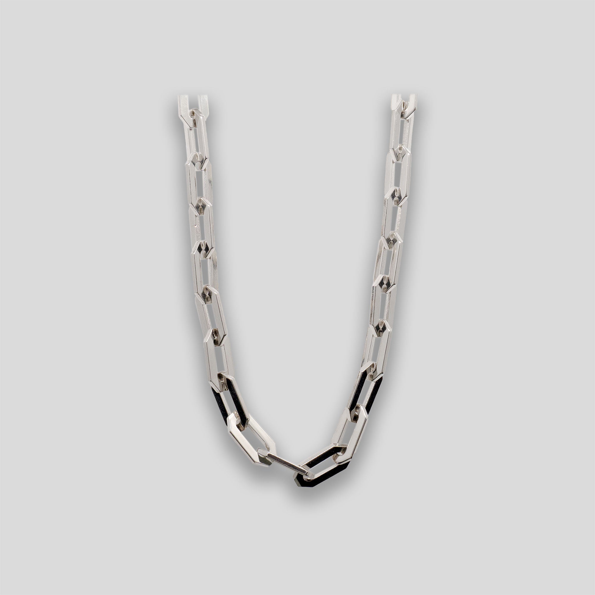 Octagonal Chain Necklace - Silver