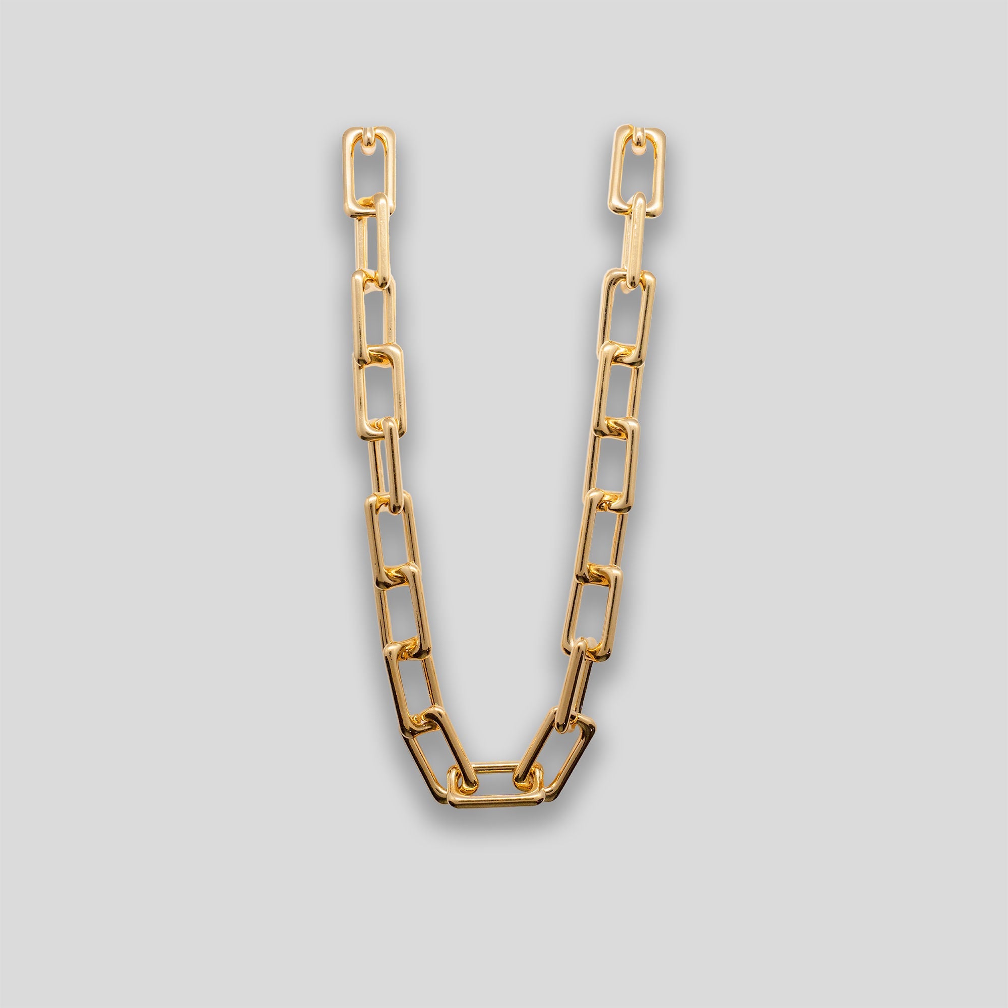 Rectangular Chain Necklace - Gold