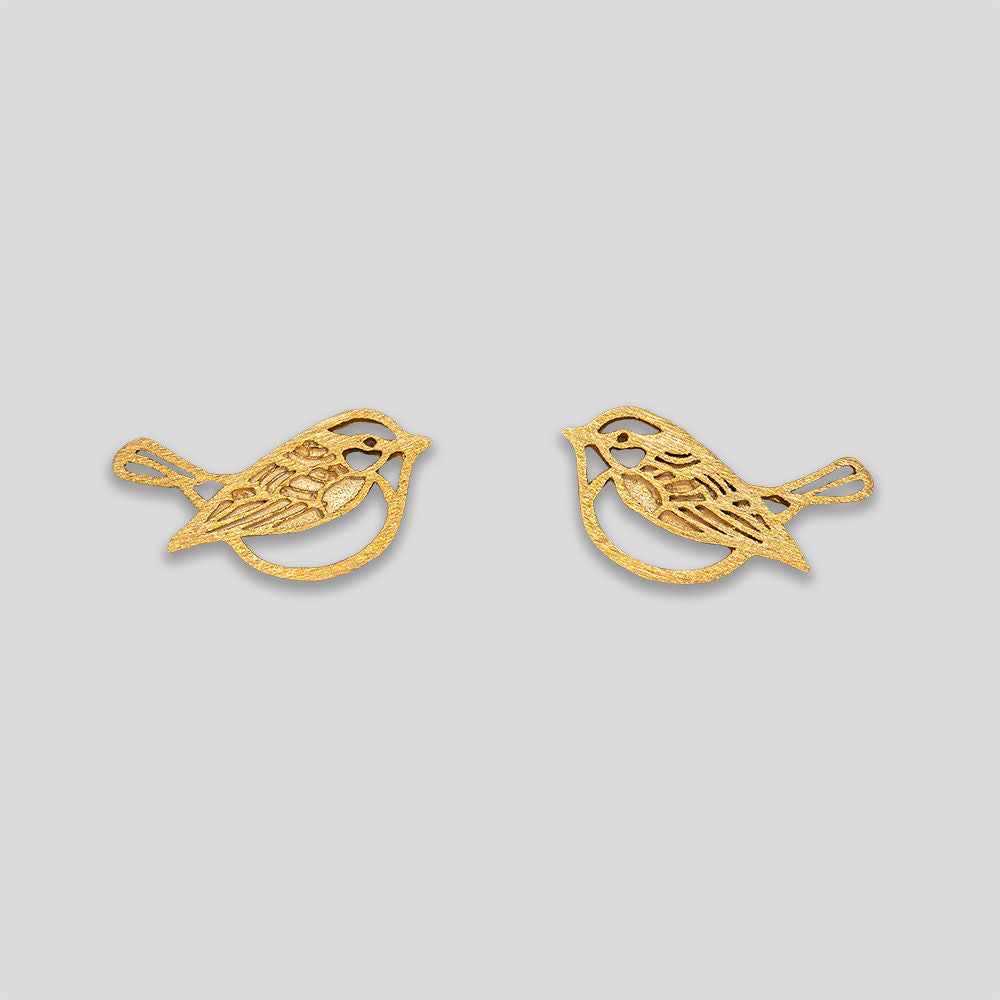 Robin Outline Studs - Gold