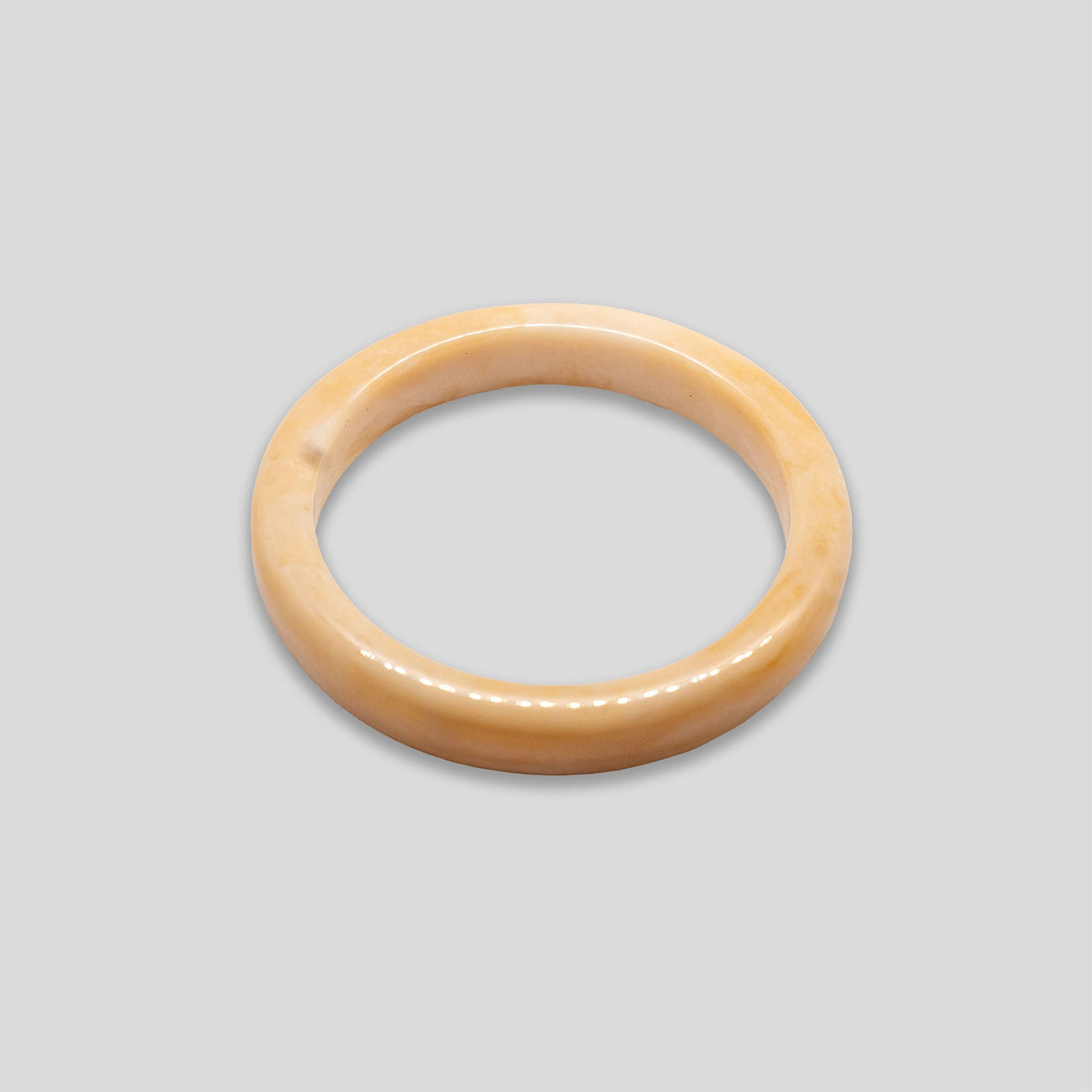 Rounded Circle Resin Bangle - Ivory Mix