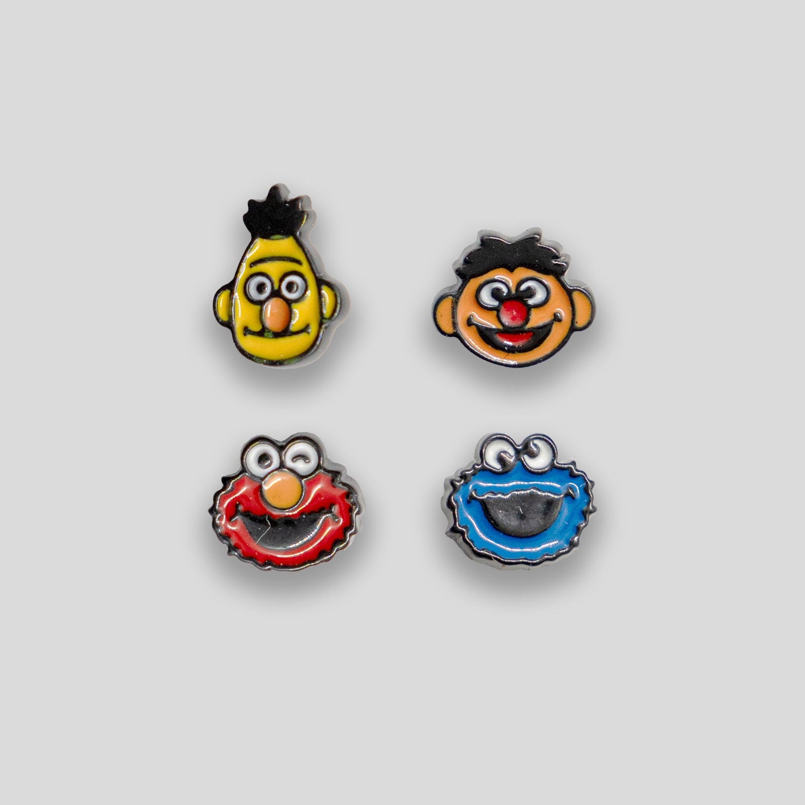 Sesame Street Stud Set Of 4 - Yellow/Blue/Red