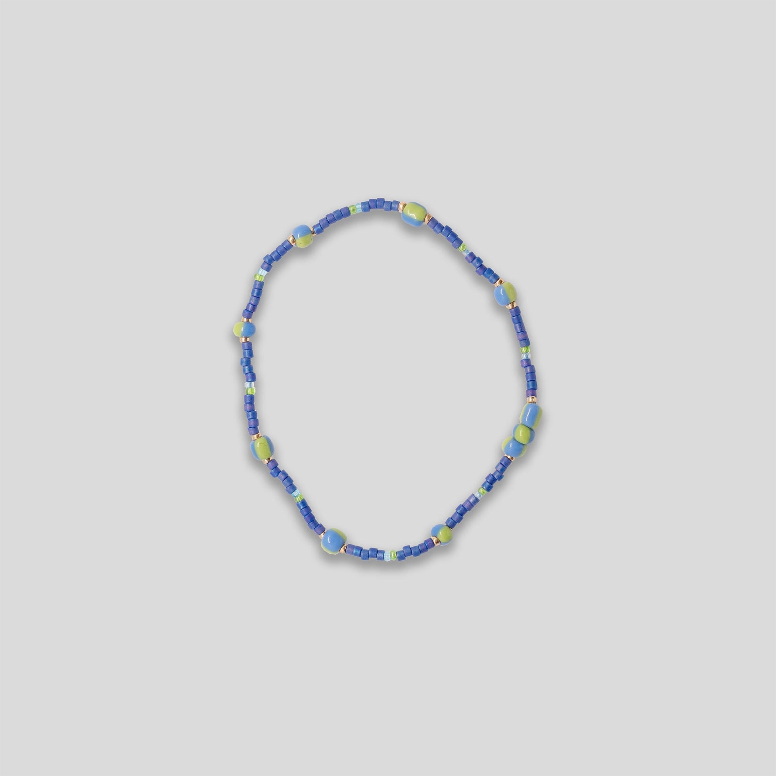 Stripe Beaded Bracelet - Blue