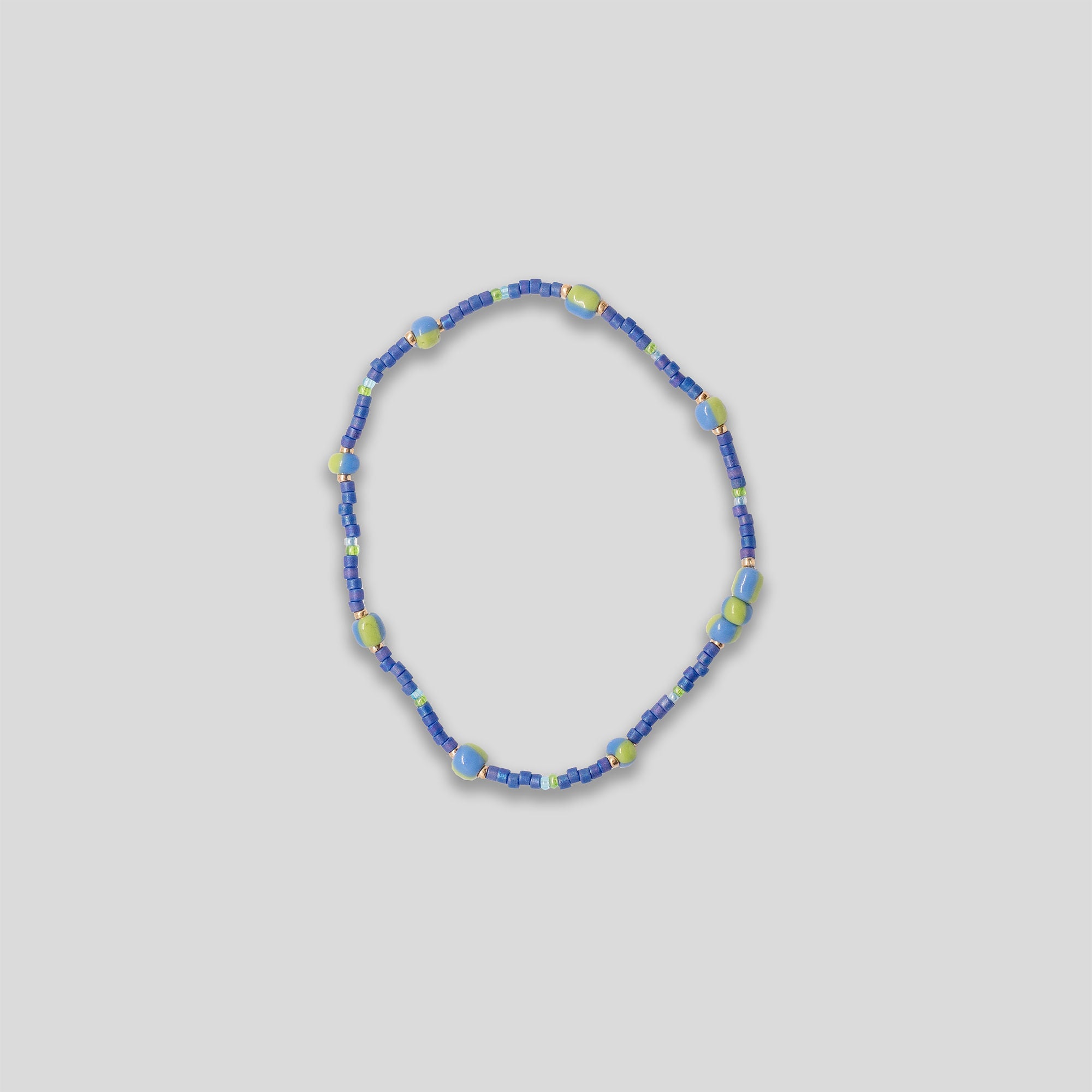 Stripe Beaded Bracelet - Blue