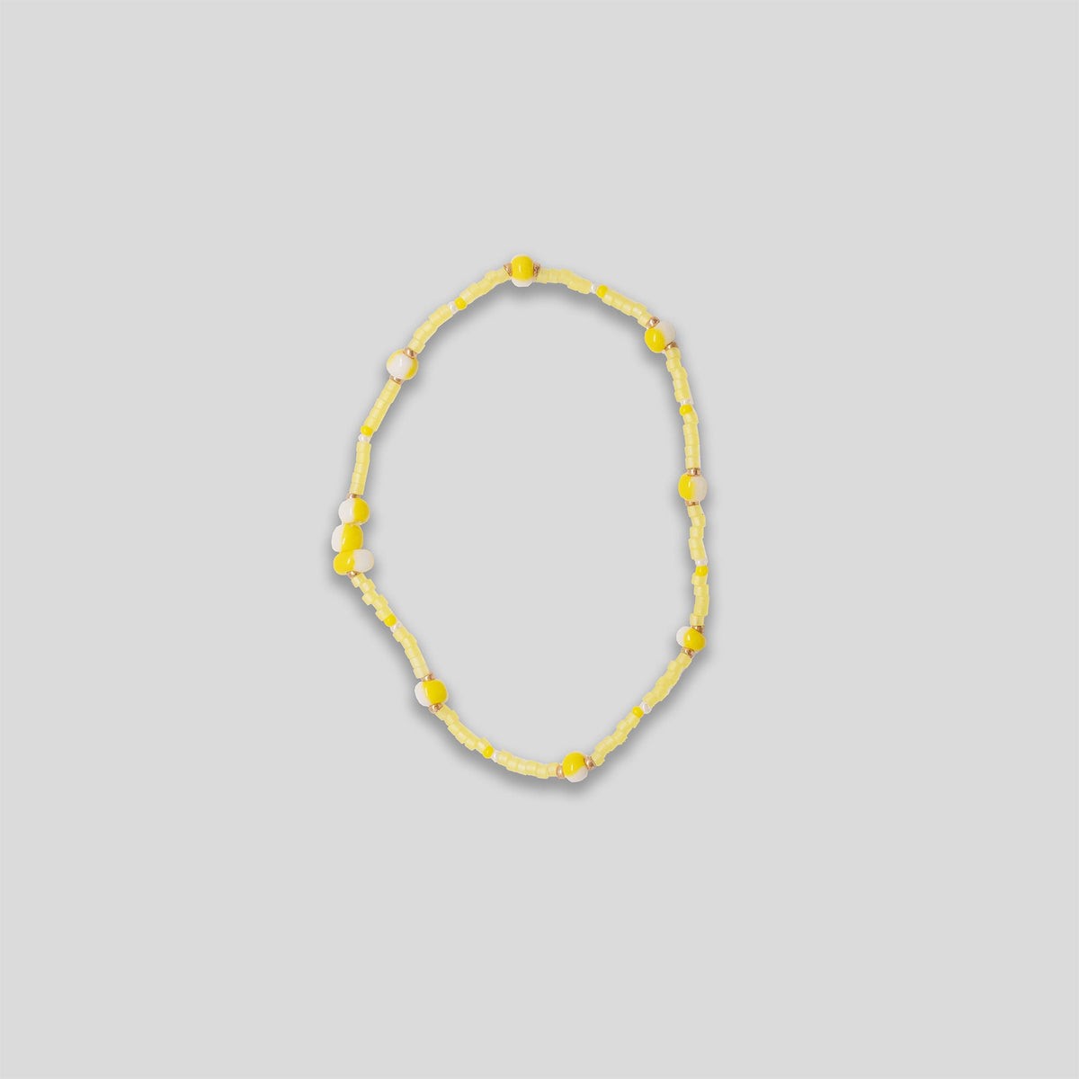 Stripe Beaded Bracelet - Yellow