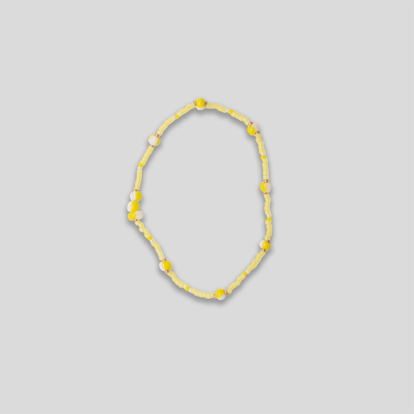 Stripe Beaded Bracelet - Yellow