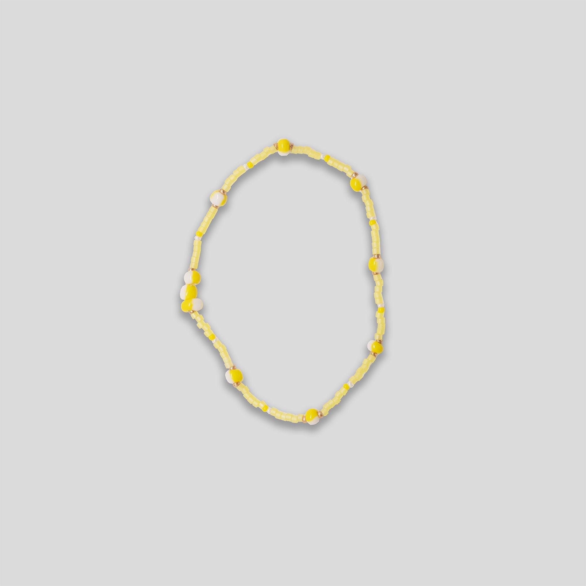 Stripe Beaded Bracelet - Yellow