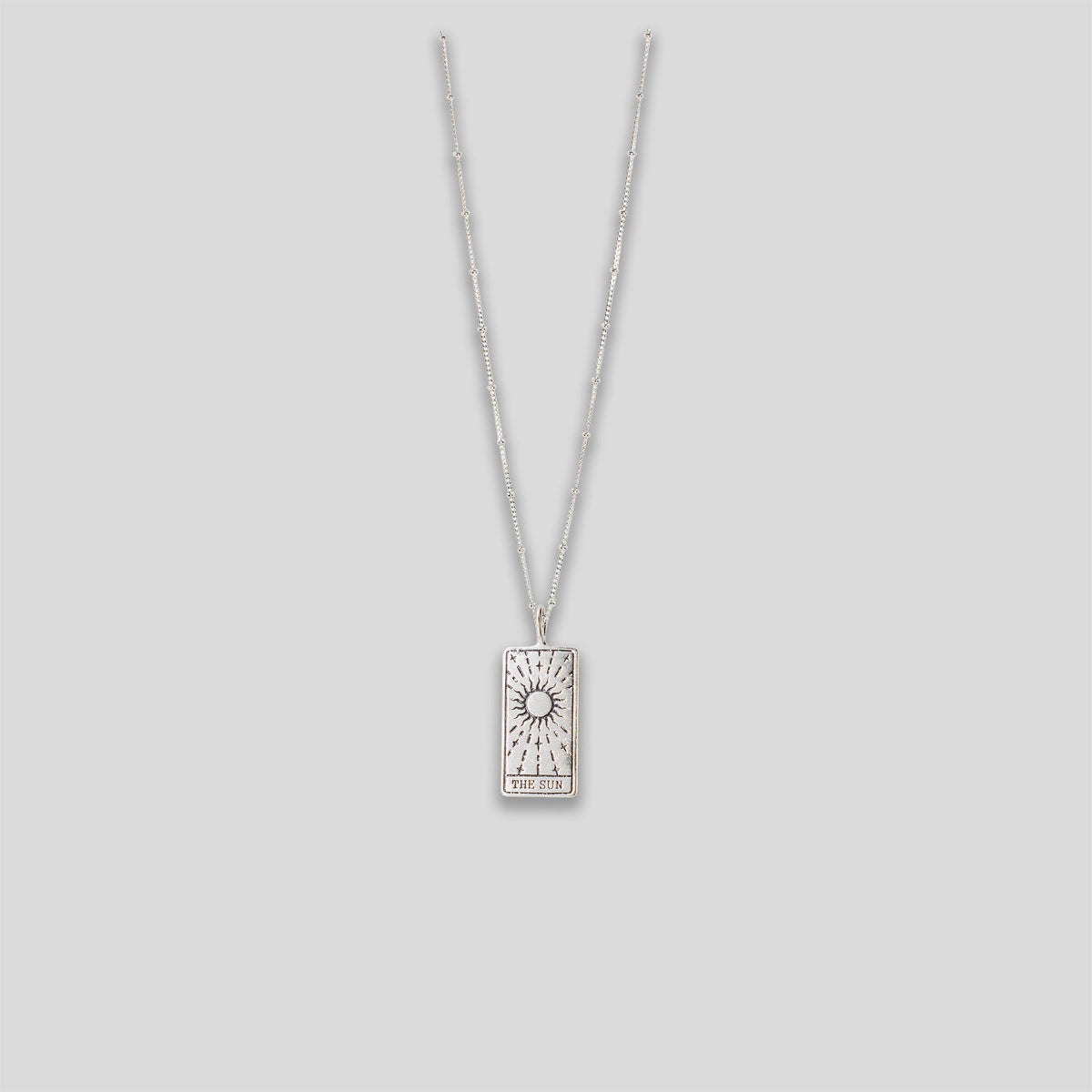 &quot;The Sun&quot; Pendant Necklace - Silver