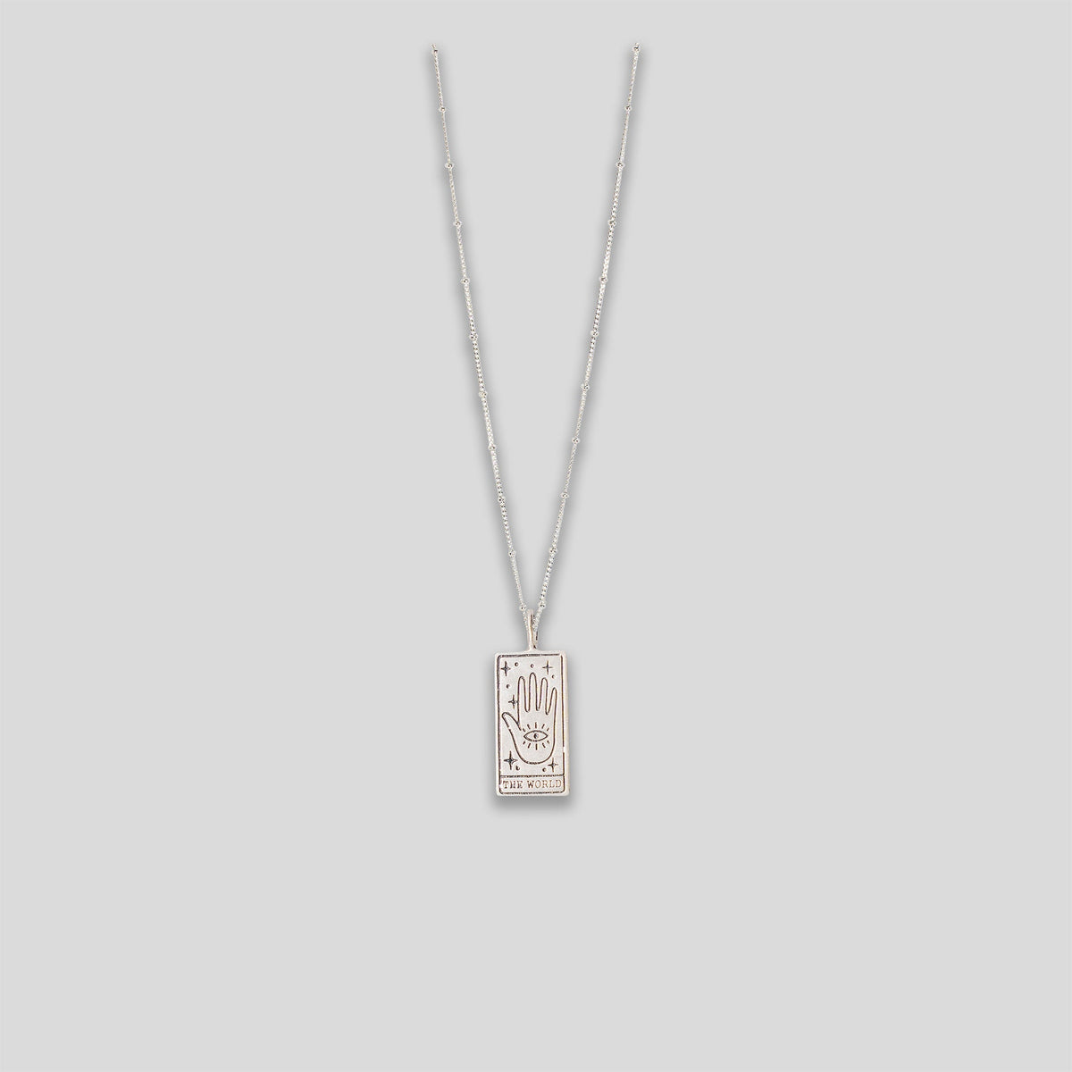 &quot;The World&quot; Pendant Necklace - Silver