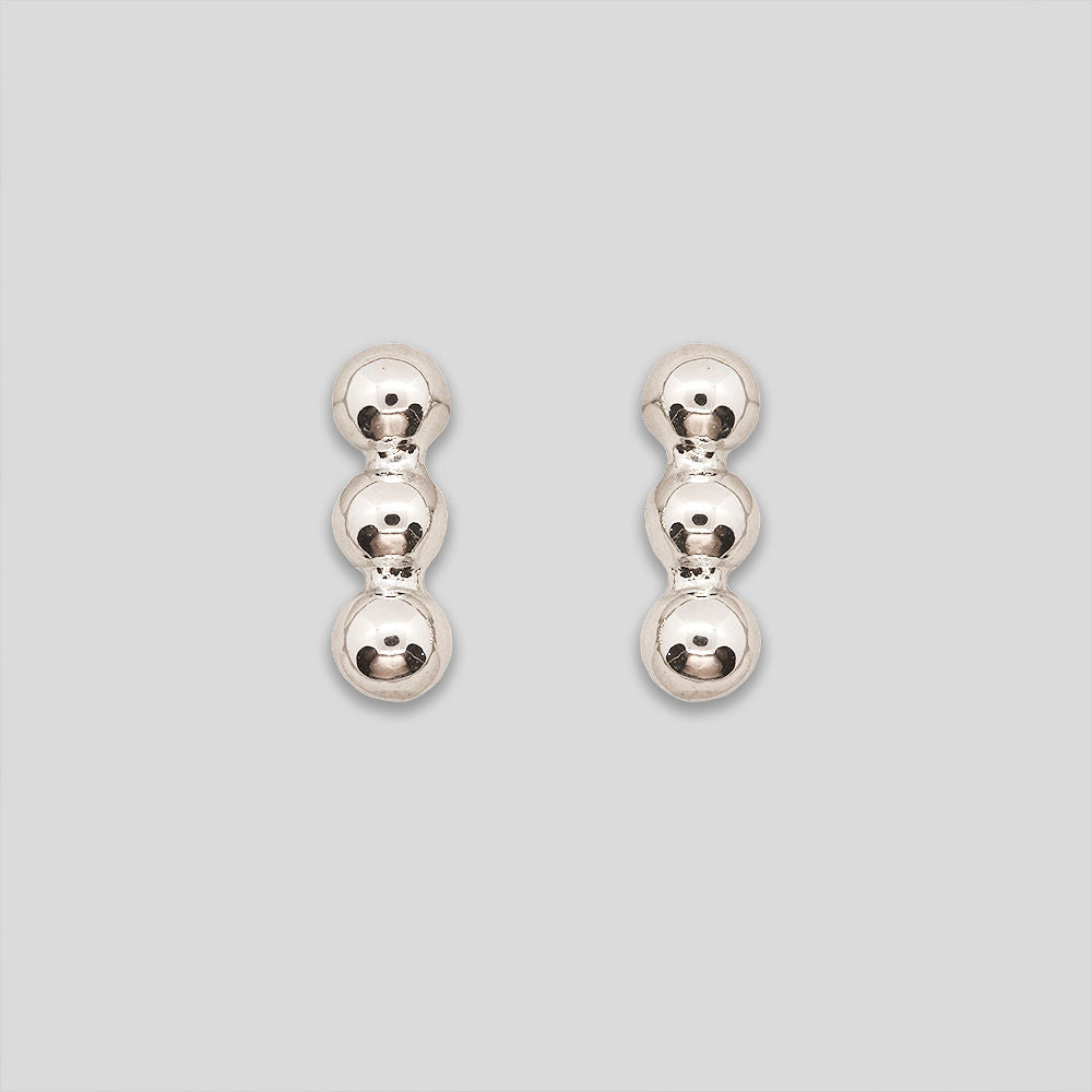 Triple Ball Studs - Silver