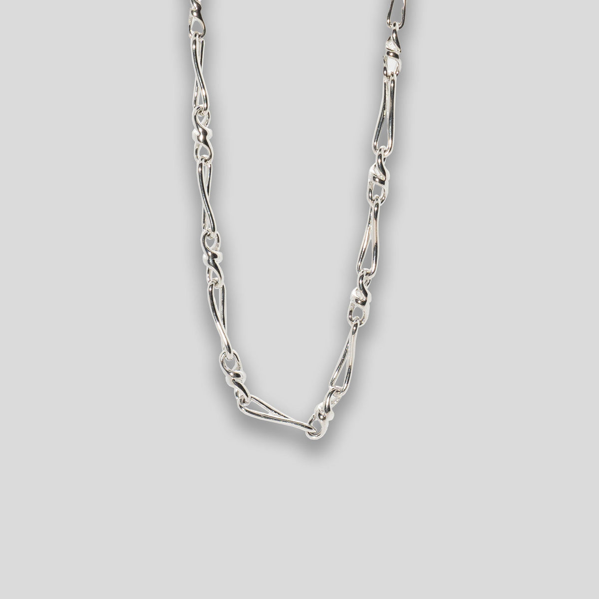 Twisted Link Necklace - Silver