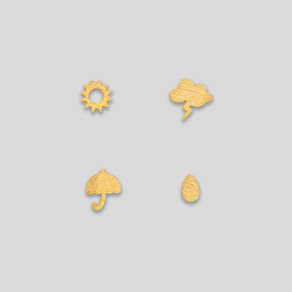 Weather Stud Set Of 4 - Gold