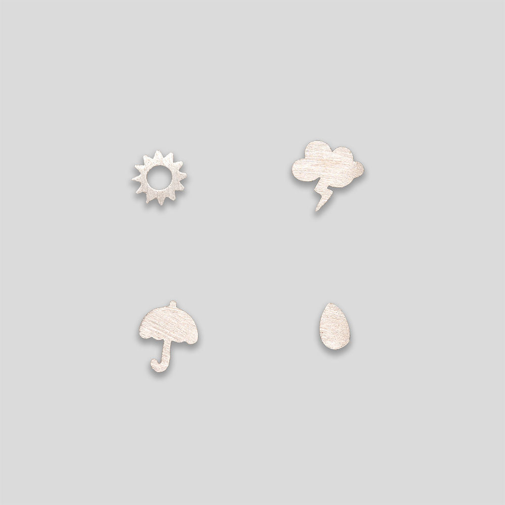 Weather Stud Set Of 4 - Silver